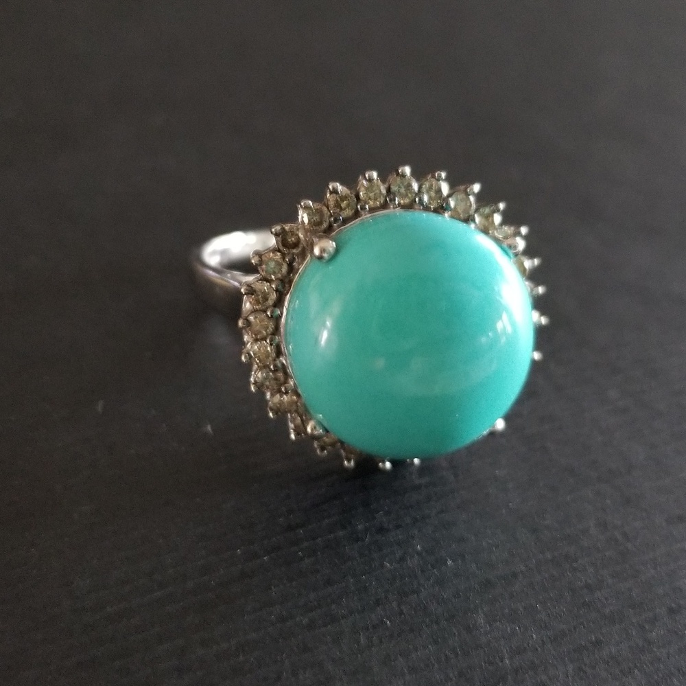LeVain Persian Turquoise Chocolate Diamond ring